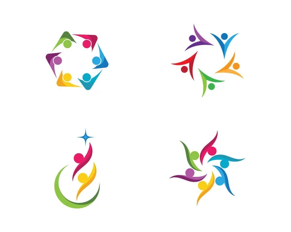 Evlat edinme ve topluluk bakım Logo şablonu — Stok Vektör