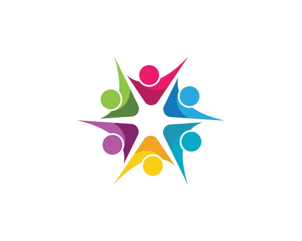 Υιοθέτηση και κοινοτική φροντίδα λογότυπο πρότυπο — Διανυσματικό Αρχείο