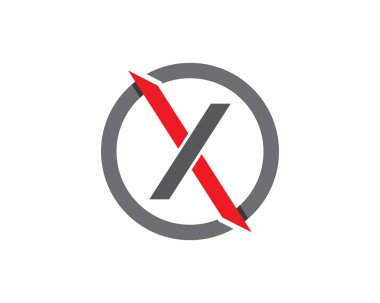 Mektup Logo iş şablonu vektör simgesi x