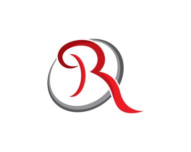 R Harfi Logo İş Şablonu Vektör simgesi