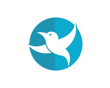 Sinek kuşu Logo şablonu