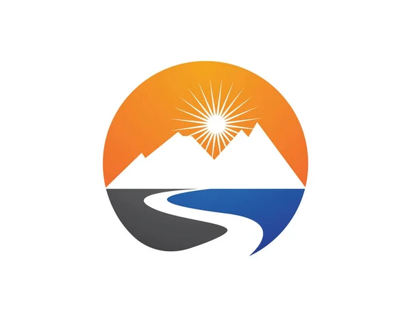 Icono de alta montaña Logo Plantilla de negocio Vector — Archivo Imágenes Vectoriales