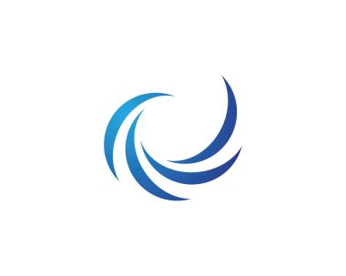 Su dalgası Logo şablonu vektör