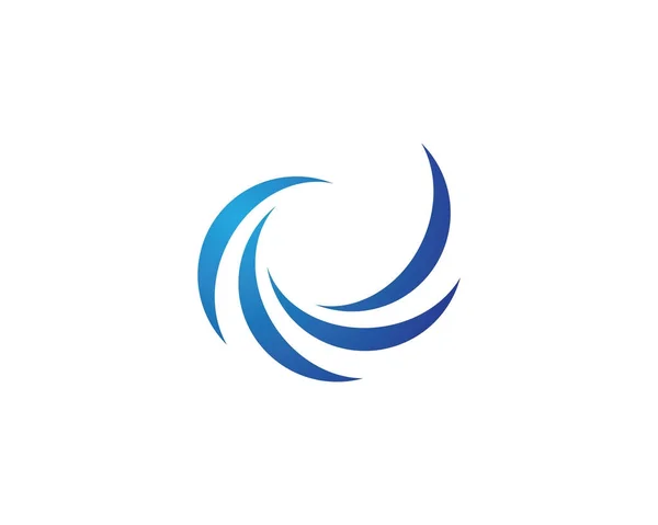 Vodní vlny Logo šablon vektor — Stockový vektor