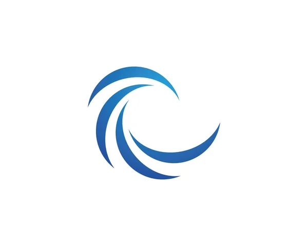 Modèle de logo de vague d'eau vecteur — Image vectorielle