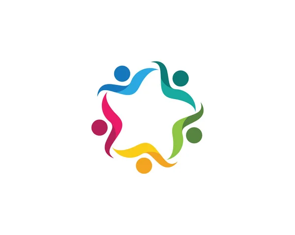 Soins communautaires Modèle de logo — Image vectorielle