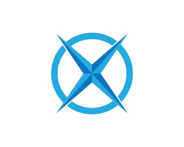 X harfi Logo iş şablonu