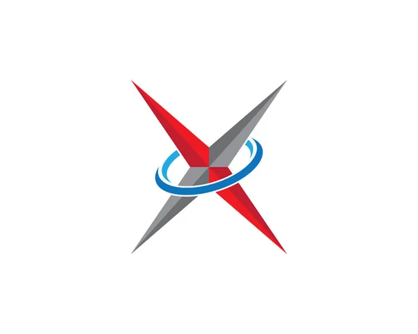 Modelo de negócio do logotipo da letra X — Vetor de Stock