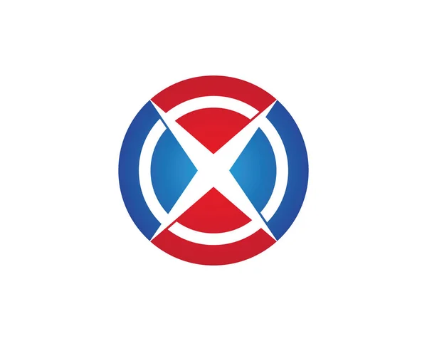 X Carta Logo Plantilla de negocios — Archivo Imágenes Vectoriales