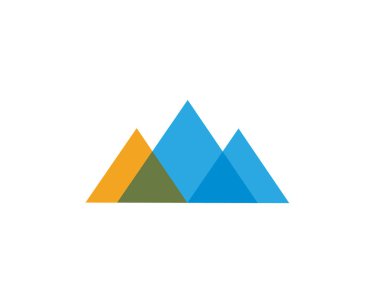 Dağ simgesini Logo şablonu vektör