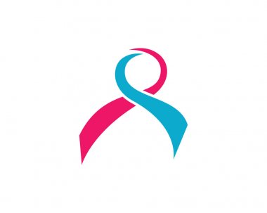 Kurdele logosu şablon vektör ikonu tasarımı