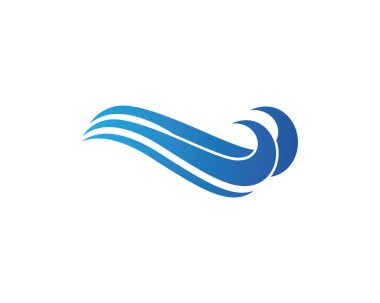 Su dalgası logo şablonu