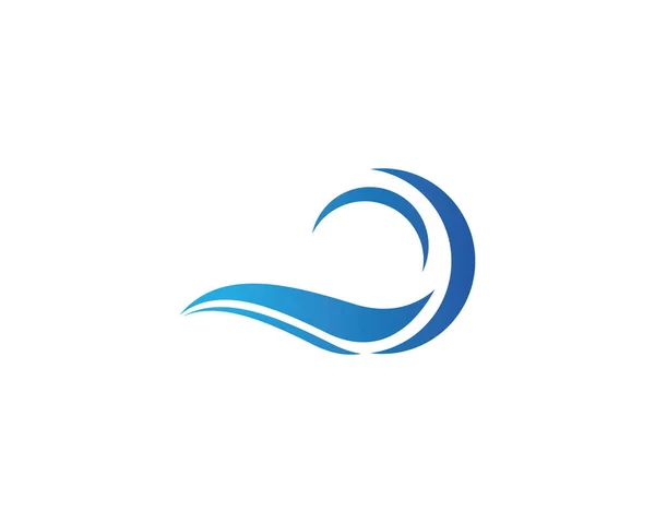 Acqua onda logo TemplateV — Vettoriale Stock