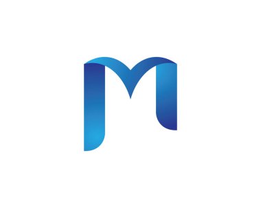 M Harfi Logo İş Şablonu Vektör simgesi