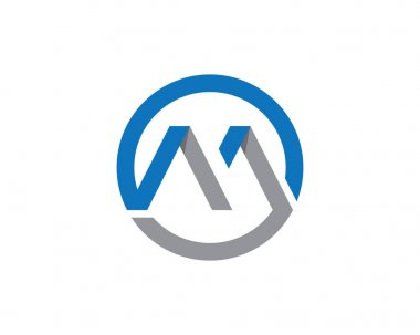 M Harfi Logo İş Şablonu Vektör simgesi