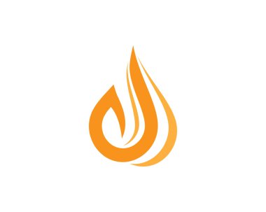 ateş alev logosu şablonu