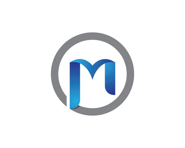 M Carta Logo Plantilla de Negocios Vector icono — Vector de stock