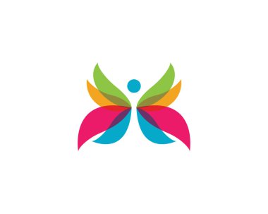 Güzellik kelebek Logo şablonu vektör