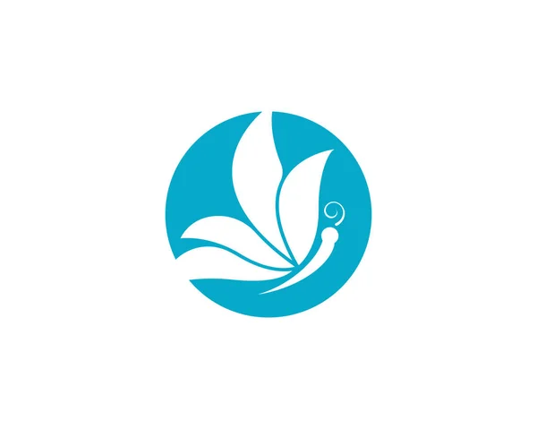 美蝶のロゴのテンプレート ベクトル — ストックベクタ