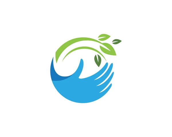Logos von grünen Baumblättern Ökologie Naturelement Vektorsymbol — Stockvektor