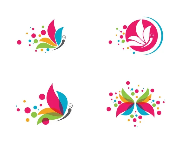 Beauty Butterfly Logo Template Vector — Stock Vector