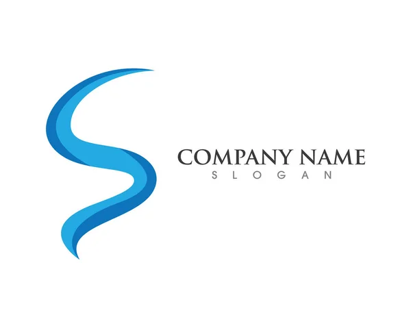S Brief Logo Geschäftsvorlage Vektor-Symbol — Stockvektor