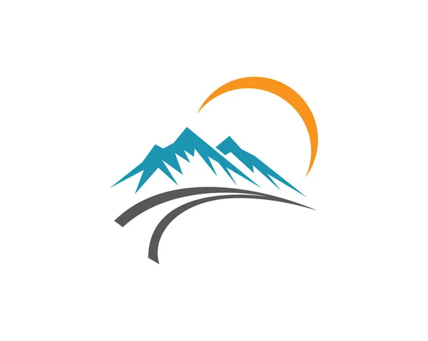 山のロゴのテンプレート — ストックベクタ