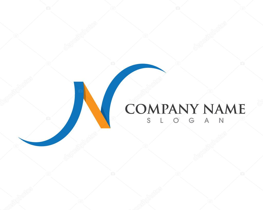 N Letter Logo Business Template Vector icon