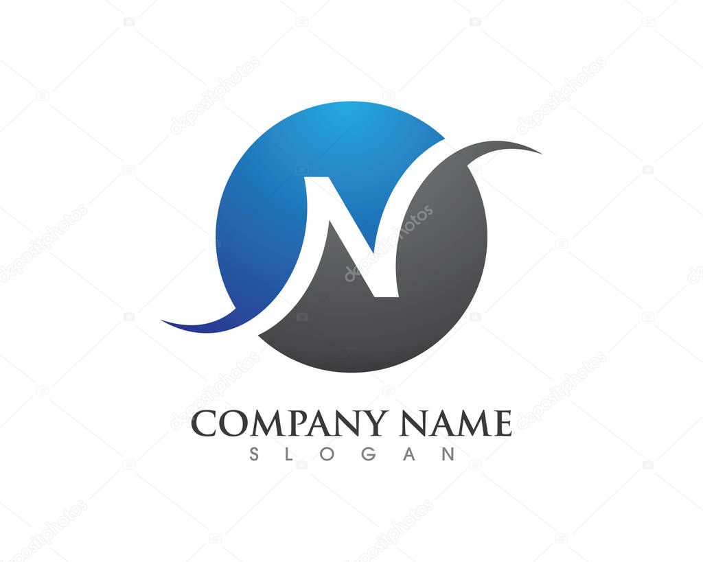 N Letter Logo Business Template Vector icon