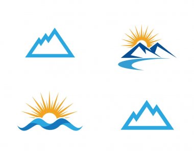 Dağ simgesini Logo şablonu vektör