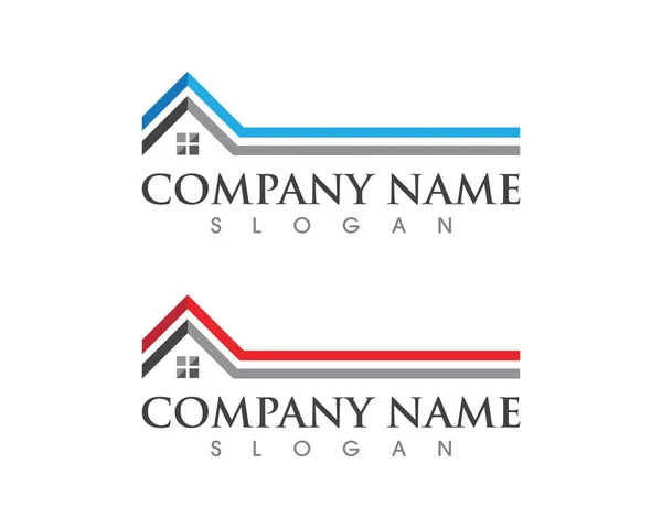 Propriété et construction logo design — Image vectorielle