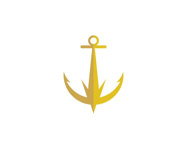 Modelo de logotipo do ícone de âncora — Vetor de Stock
