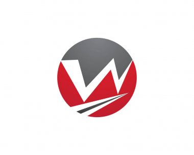 W Harfi Logo İş Şablonu Vektör simgesi