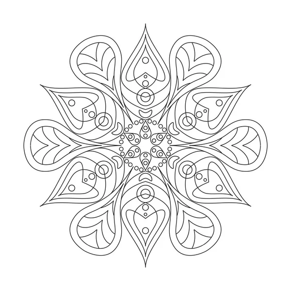 Ornamento de Mandala Vector Ilustración — Vector de stock