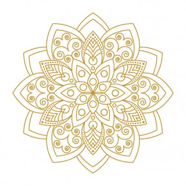 Mandala süs vektör çizim
