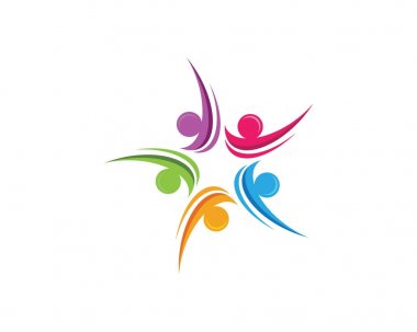  Evlat edinme ve topluluk bakım Logo şablonu