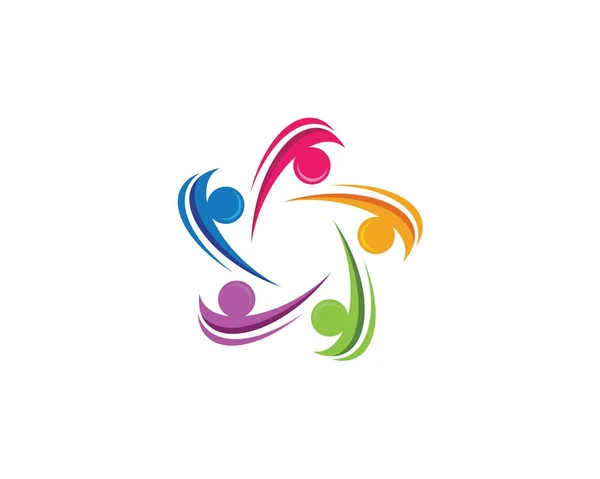 Plantilla de logotipo de adopción y cuidado comunitario — Vector de stock
