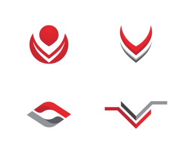 V Harfi Logo İş Şablonu Vektör Simgesi Simgesi