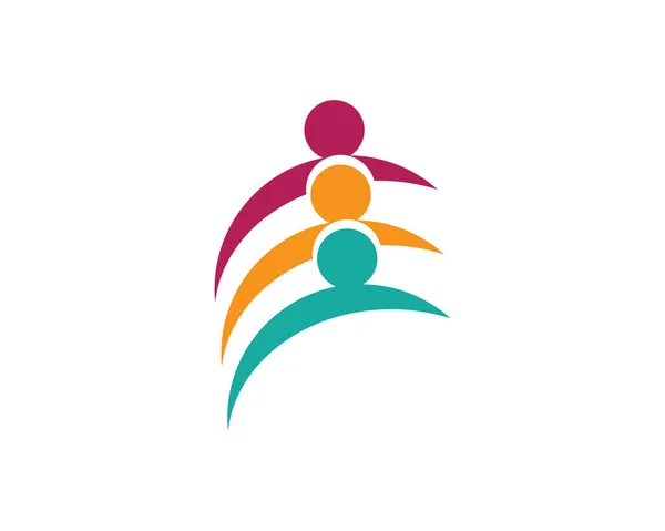 採用およびコミュニティ ・ ケアのロゴのテンプレート — ストックベクタ