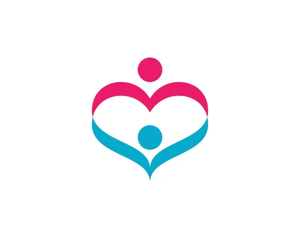 Aanneming en Community Care Logo-sjabloon — Stockvector