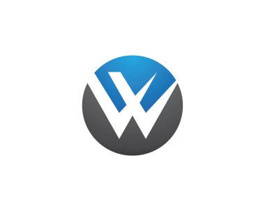 W Harfi Logo İş Şablonu Vektör simgesi