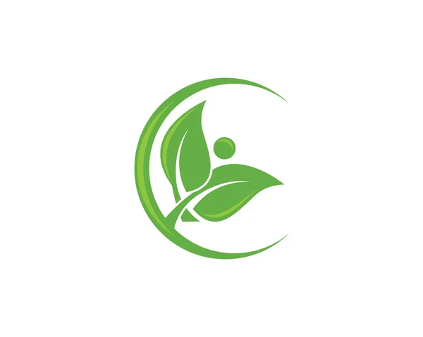 Modelo de logotipo ecológico — Vetor de Stock