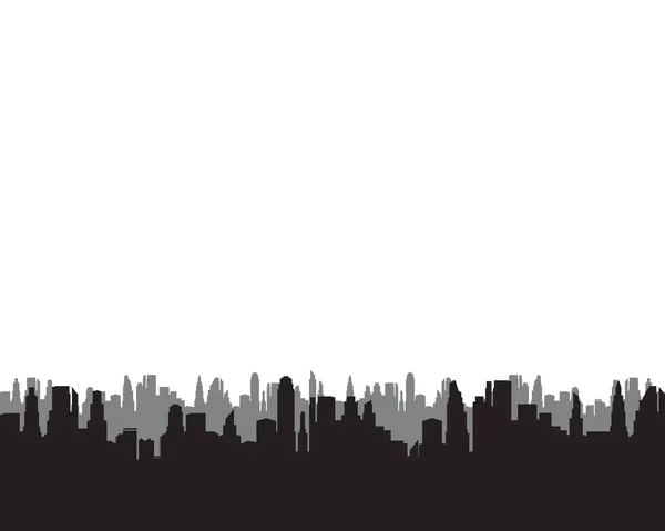 Ciudad moderna skyline. silueta de la ciudad. ilustración vectorial en fl — Archivo Imágenes Vectoriales