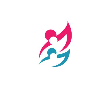 Evlat Edinme ve Toplum Bakımı Logo şablonu vektör simgesi