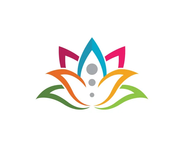 Güzellik Vektörü Nilüfer çiçekleri logo şablonu tasarımı simgesi — Stok Vektör