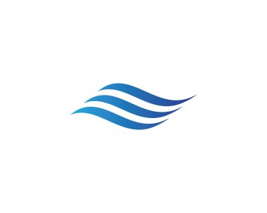 Su dalgası logo şablonu