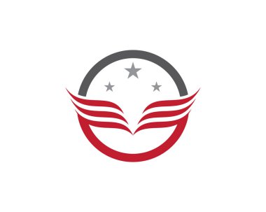 Kanat logosu şablon vektör ikonu tasarımı