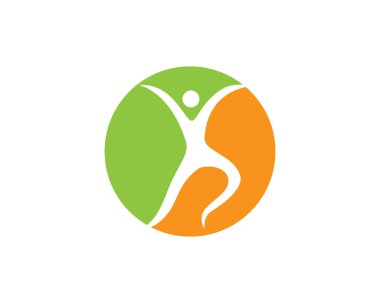 Sağlıklı Yaşam Logosu vektör ikonu çizimi tasarımı
