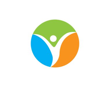 Sağlıklı Yaşam Logosu vektör ikonu çizimi tasarımı