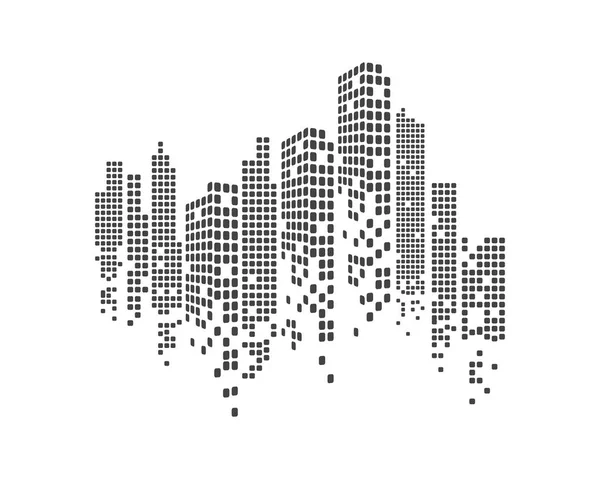 Ciudad moderna skyline. silueta de la ciudad. ilustración vectorial — Vector de stock